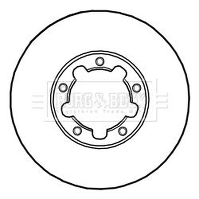 Borg & Beck 2 x Vented Front Brake Discs BBD5232