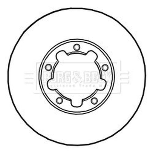 Borg & Beck 2 x Vented Front Brake Discs BBD5232