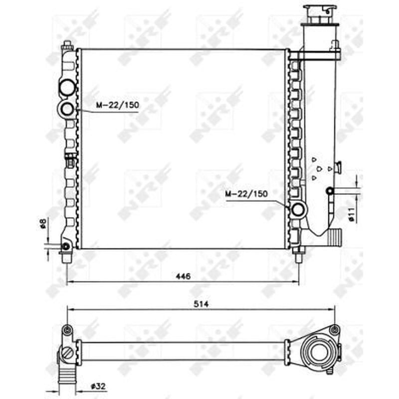 NRF Engine Radiator 58714