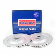 Borg & Beck 2 x Vented Rear Brake Discs BBD5654