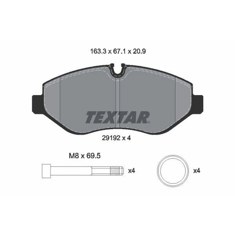 Textar Front Brake Pad Set 2919209