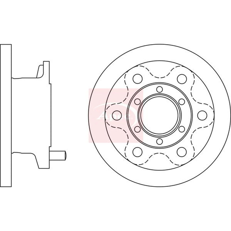 Apec 2 x Solid Front Brake Discs DSK2575