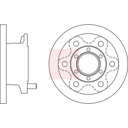 Apec 2 x Solid Front Brake Discs DSK2575