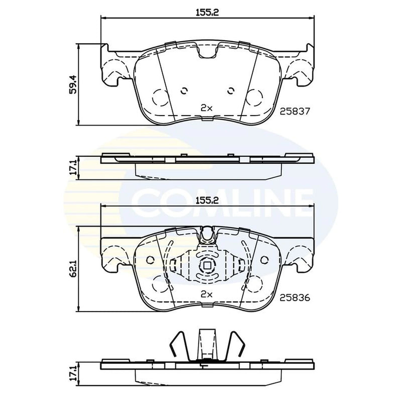 Comline 4 x Front Brake Pad Set CBP02246