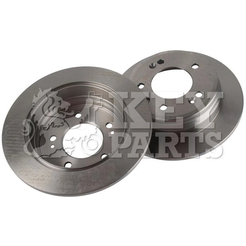 Key Parts 2 x Solid Rear Brake Discs KBD4699