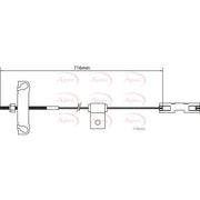 Apec Handbrake Cable Centre CAB1183