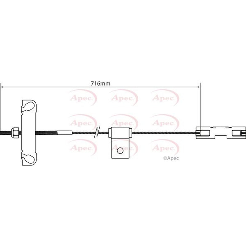 Apec Handbrake Cable Centre CAB1183