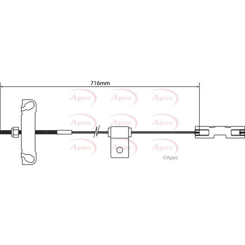 Apec Handbrake Cable Centre CAB1183