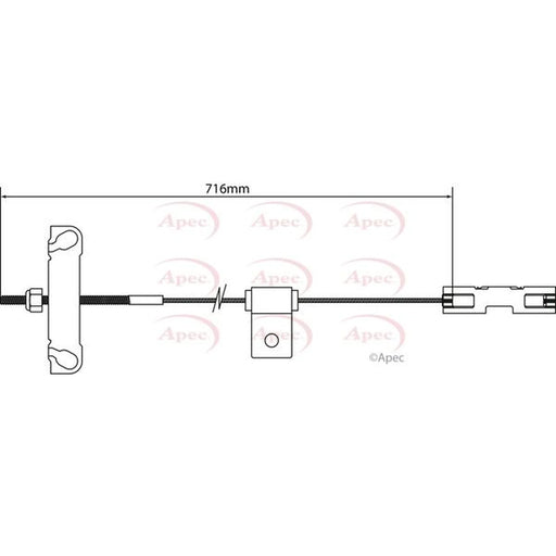 Apec Handbrake Cable Centre CAB1183