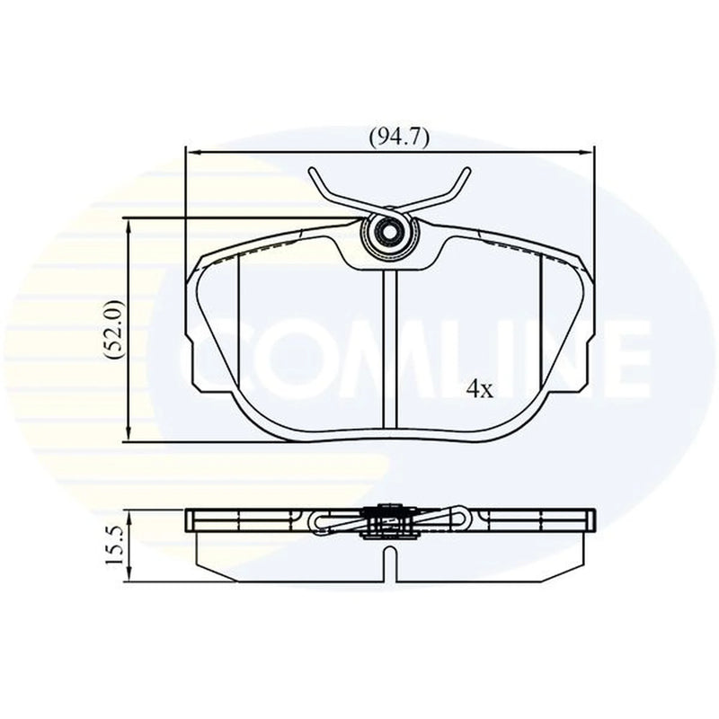 Comline 4 x Rear Brake Pad Set CBP01093