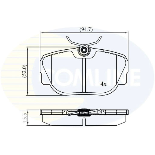 Comline 4 x Rear Brake Pad Set CBP01093