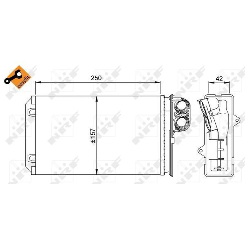 NRF Heater Matrix Core Heat Exchanger 58629