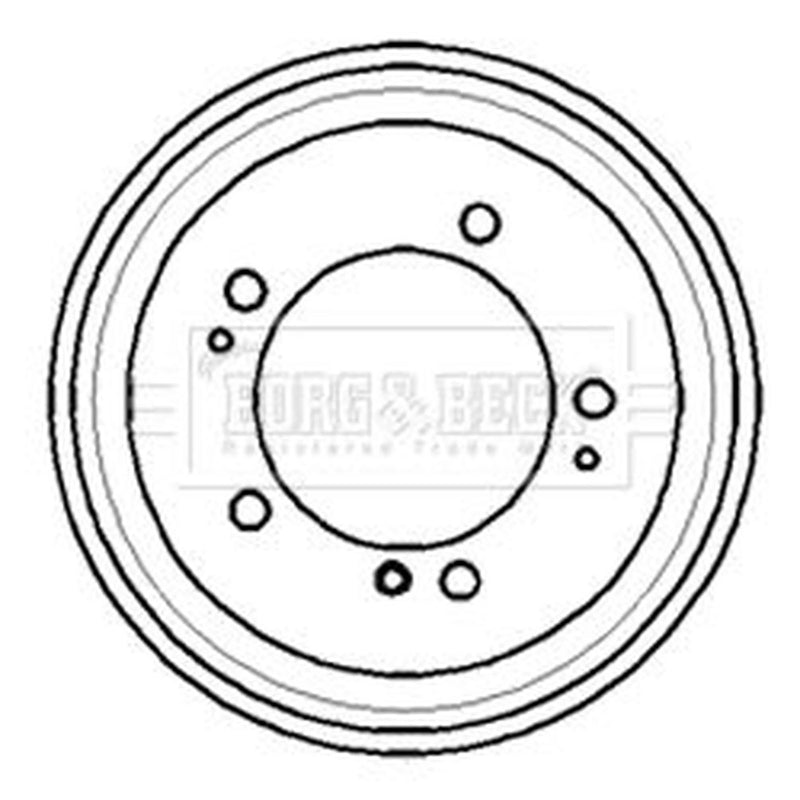 Borg & Beck Brake Drum Assembly Rear BBR7170