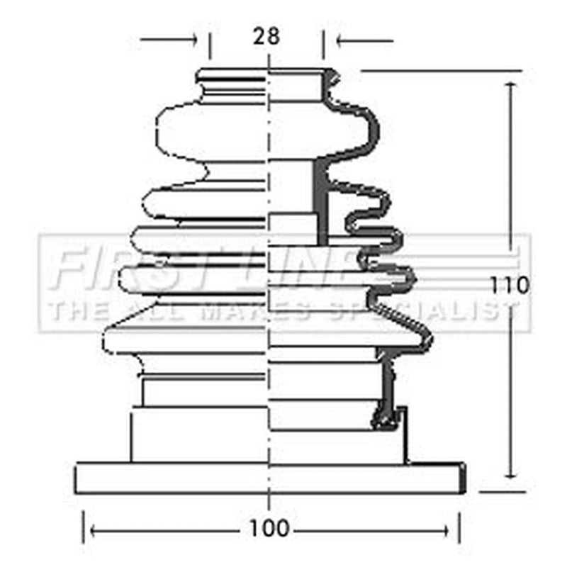 First Line Drive Shaft Bellow Kit Front Left FCB2753