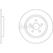 Fahren 2 x Solid Rear Brake Discs FBD6743