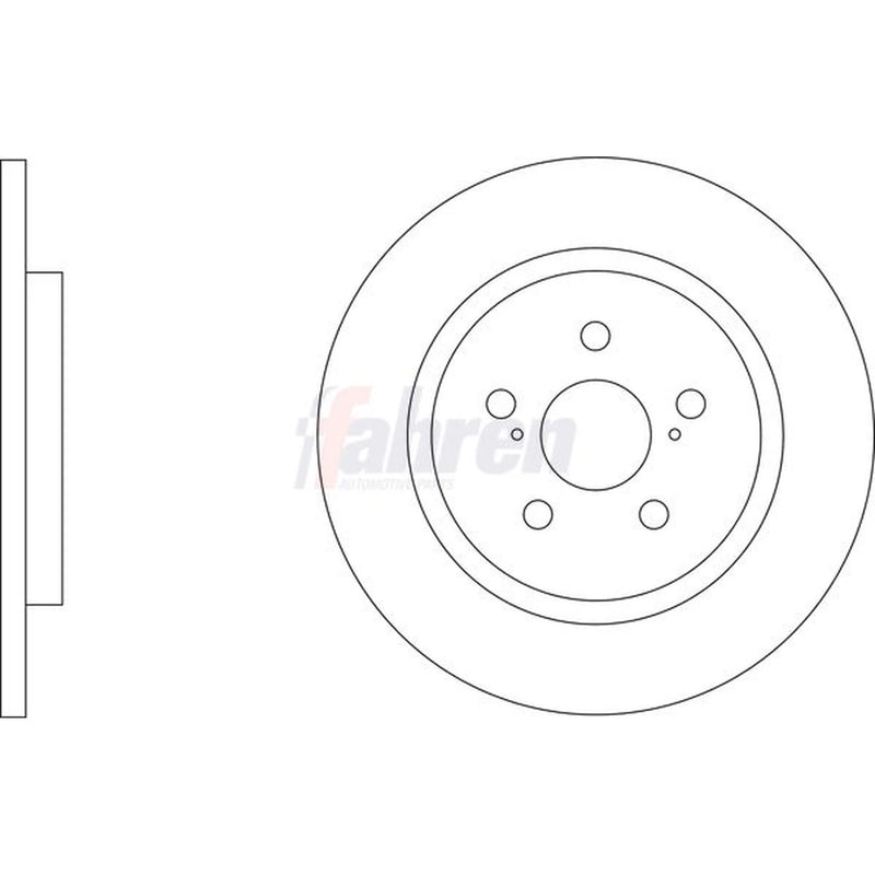 Fahren 2 x Solid Rear Brake Discs FBD6743