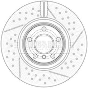 Borg & Beck 2 x Perforated/Vented Rear Brake Discs BBD6169S