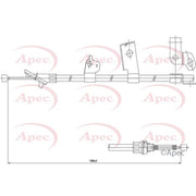 Apec Handbrake Cable Left Rear CAB1448