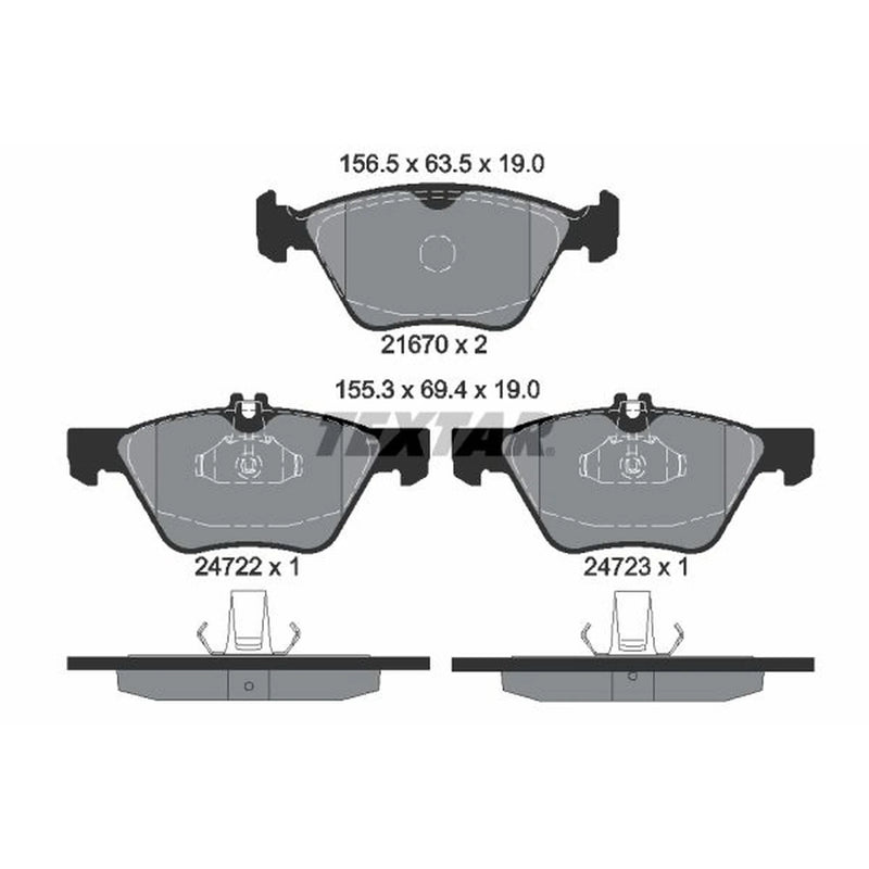 Textar Front Brake Pad Set 2472201
