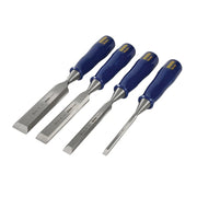 IRWIN® Marples® M444 Bevel Edge Chisel Blue Chip Handle Set, 4 Piece - TM444/S4