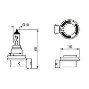 Bosch Front Fog Light Bulb PGJ19-3 12V 19W 1 987 302 089