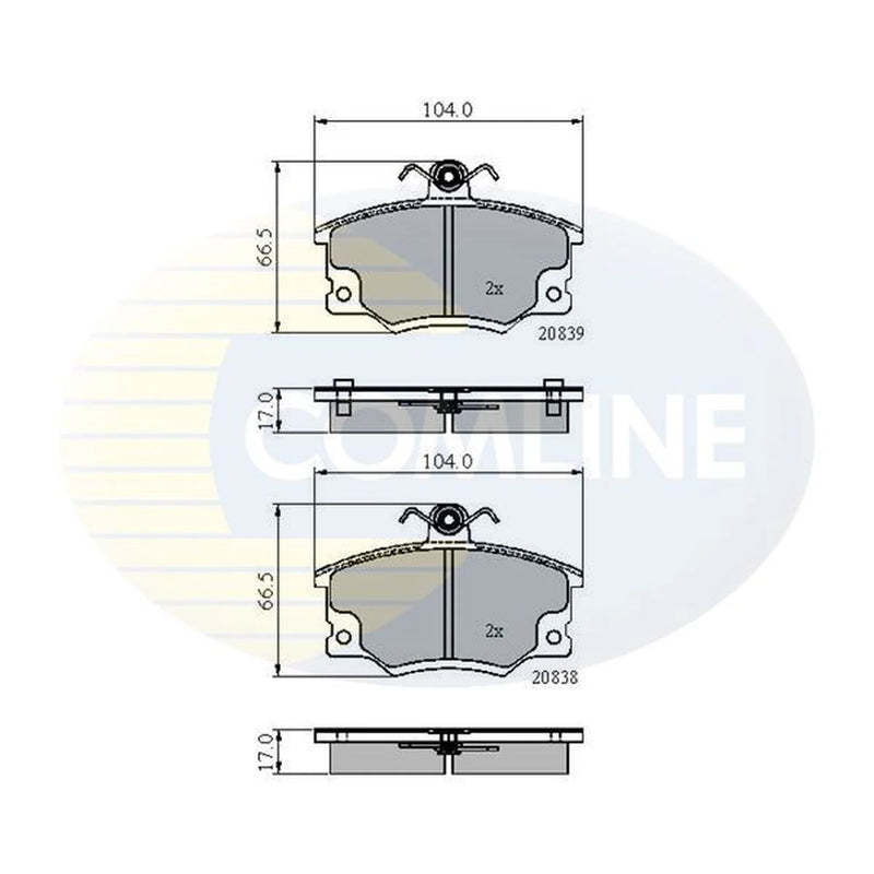 Comline 4 x Front Brake Pad Set CBP4137