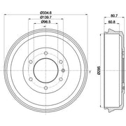 Mintex Brake Drum Assembly Rear MBD369