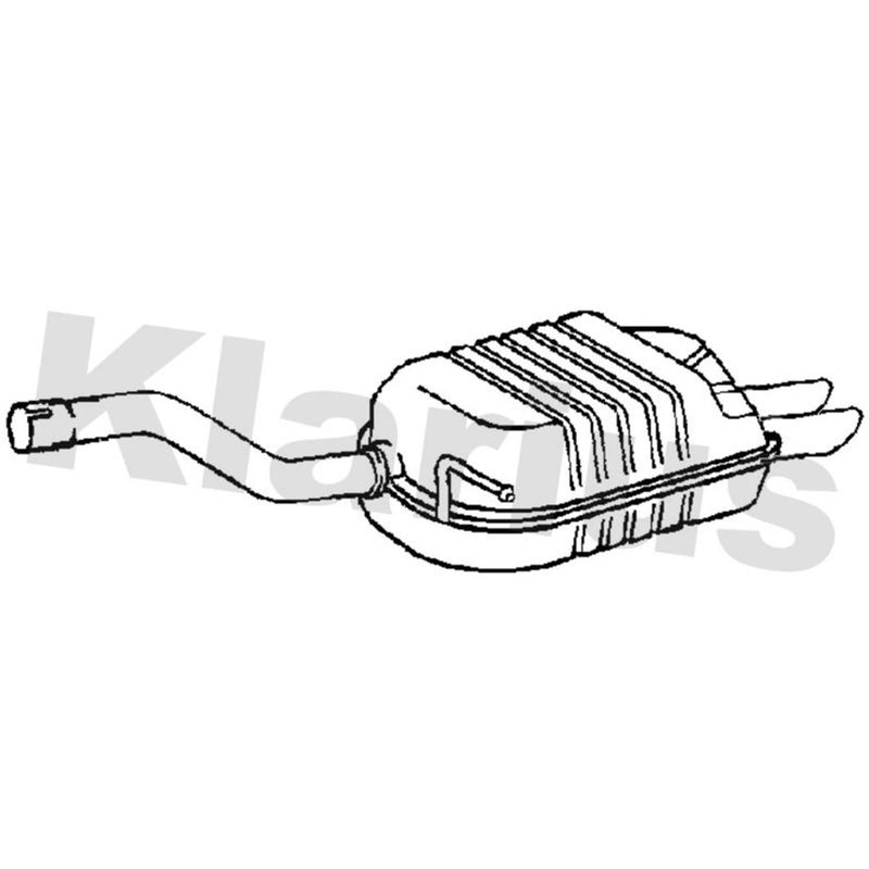 Klarius Box With Tail Pipe Rear VW899M