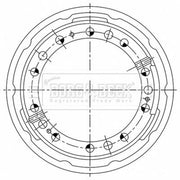 Borg & Beck Brake Drum Assembly Rear BBR32536