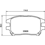 Mintex Front Brake Pad Set MDB2325