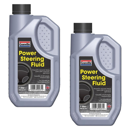 2 x Granville Power Steering Fluid Synthetic Oil Based Hydraulic Lubricant 1 Lit Granville  - Town Parts