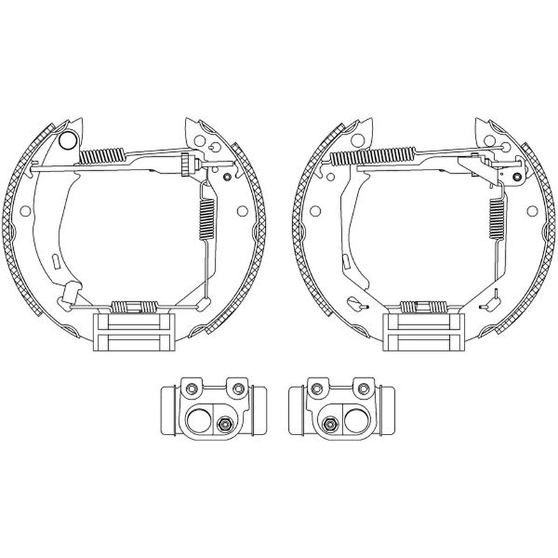 Mintex Brake Shoe Set Axle Kit MSP073