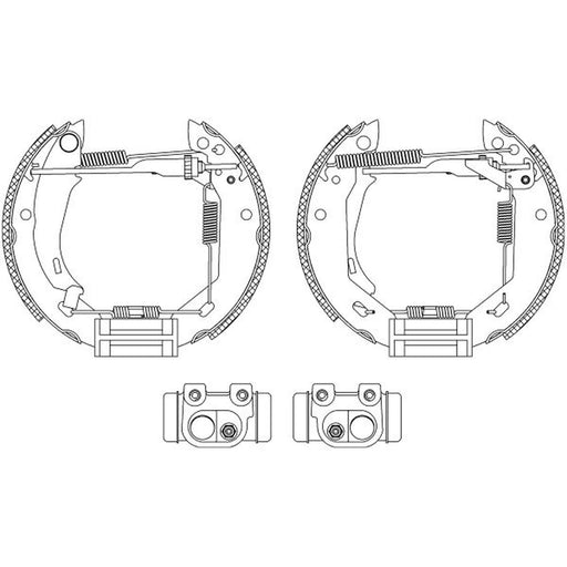 Mintex Brake Shoe Set Axle Kit MSP073