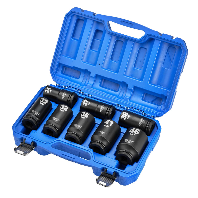 Draper HI-TORQ® Metric Deep Impact Socket Set, Sq. Dr. (8 Piece)