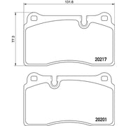 Brembo 4 x Front Brake Pad Set P02002