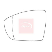 Apec Exterior Wing Mirror Glass Left AMS2233