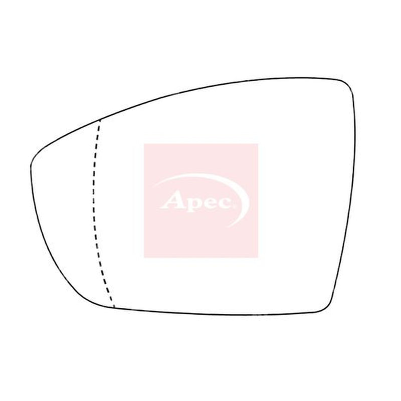 Apec Exterior Wing Mirror Glass Left AMS2233