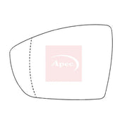 Apec Exterior Wing Mirror Glass Left AMS2233