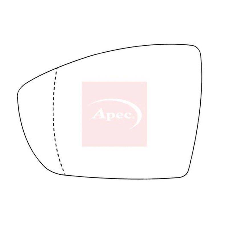 Apec Exterior Wing Mirror Glass Left AMS2233