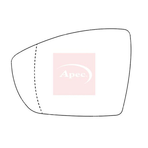 Apec Exterior Wing Mirror Glass Left AMS2233