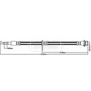 Borg & Beck Brake Hydraulic Hose Line Front Left BBH8431