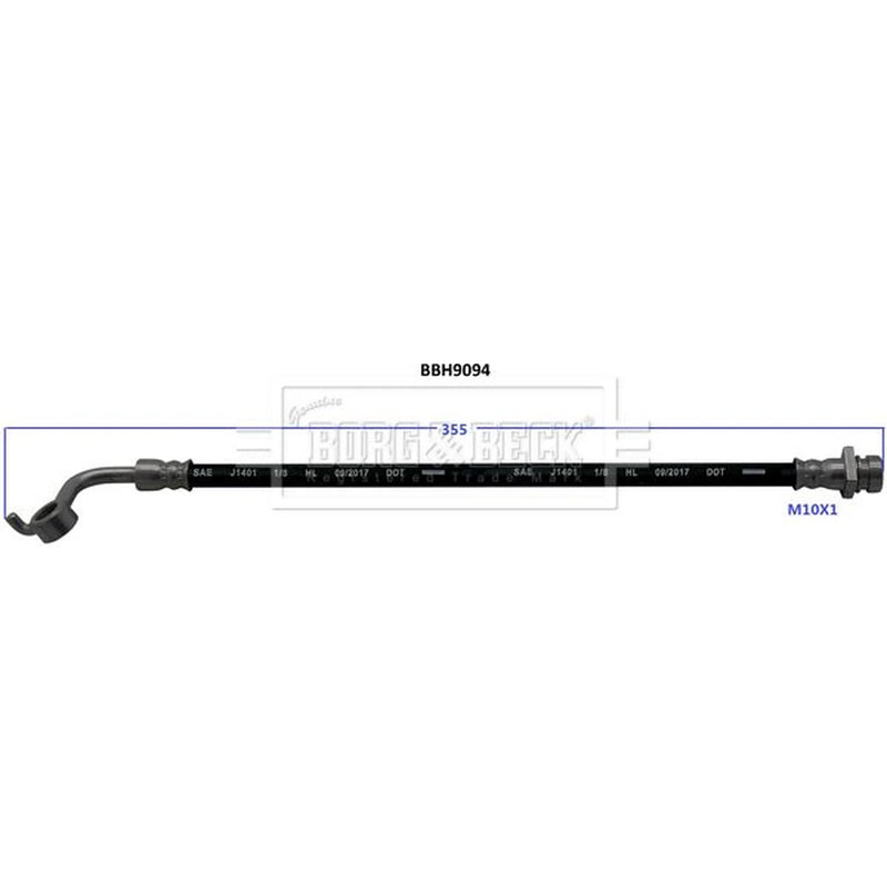 Borg & Beck Brake Hydraulic Hose Line Rear Right BBH9094