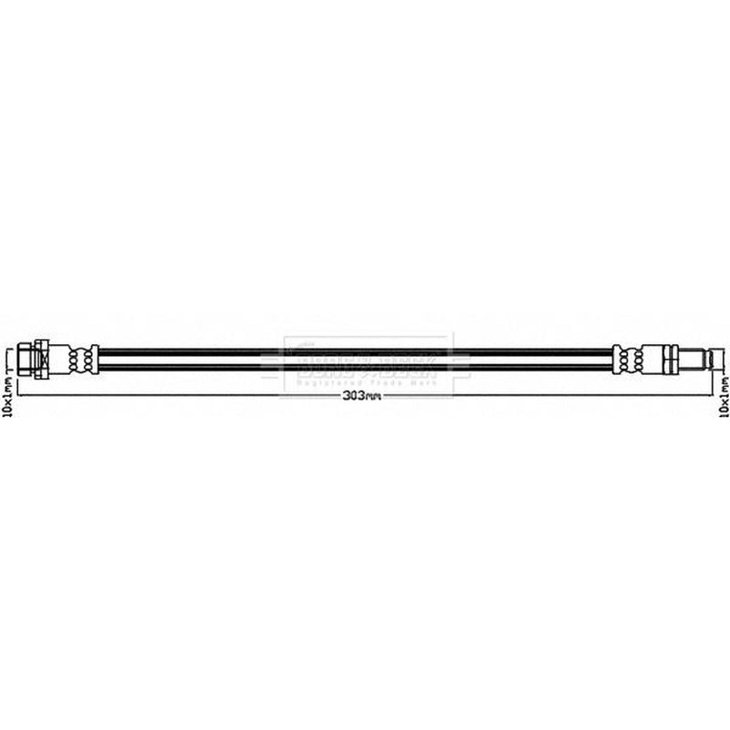 Borg & Beck Brake Hydraulic Hose Line Rear Left BBH8402