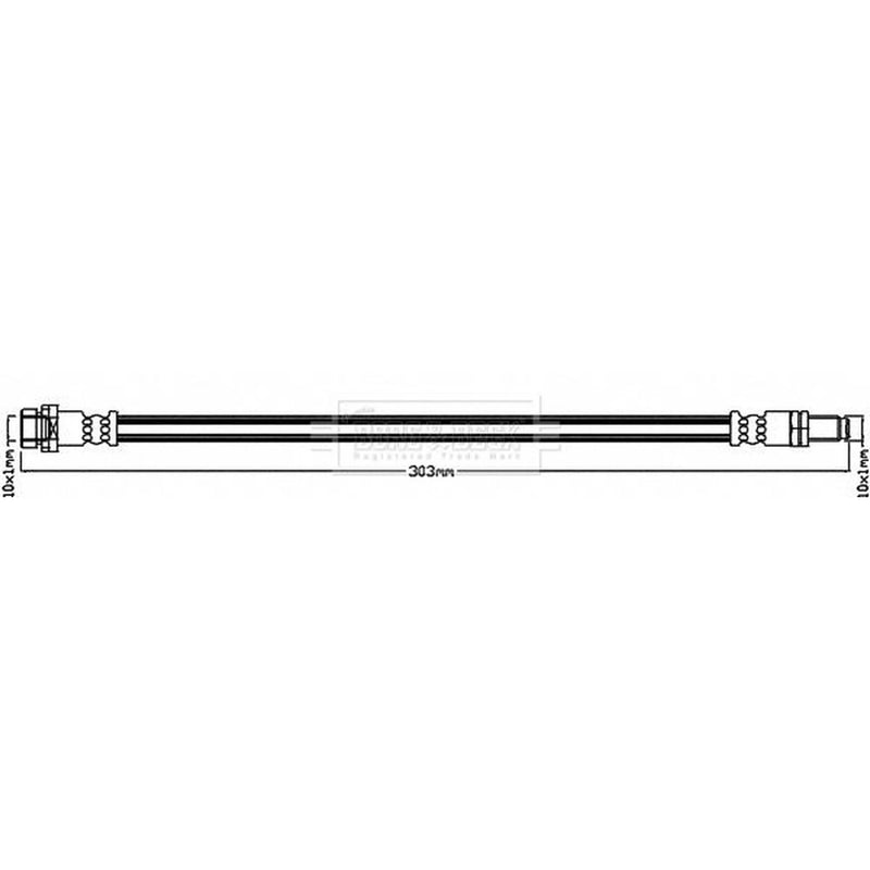 Borg & Beck Brake Hydraulic Hose Line Rear Left BBH8402