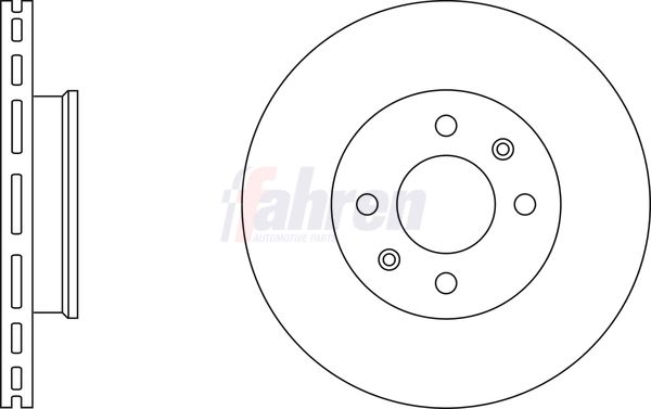 Fahren Brake Disc Set Vented