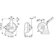 Hella Trumpet Style Car Horn 3FH 011 225-181
