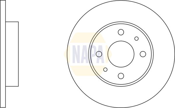 NAPA Front Brake Solid Discs & Pads fits FORD