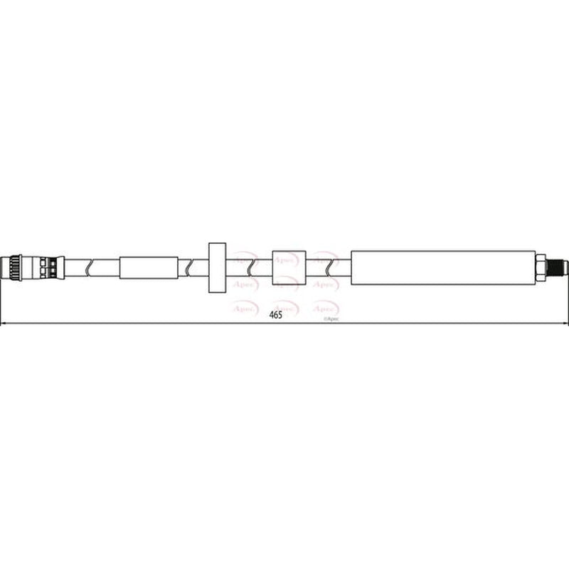 Apec Brake Hydraulic Hose Line Front HOS3937