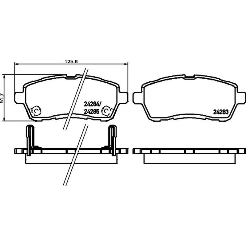 DON Front Brake Pad Set PCP1091