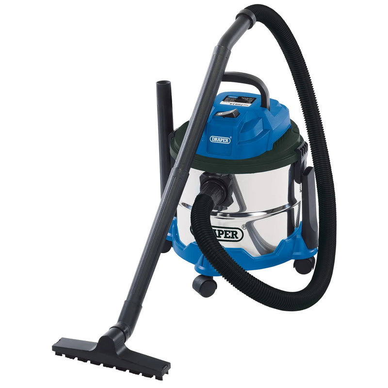 Draper Wet and Dry Vacuum Cleaner Stainless Steel Tank 1250W